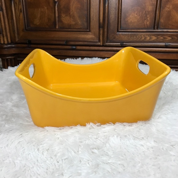 NWOT Set of 4 Rachael Ray Yellow Rectangular 12oz Handled Pan Dish Set - Picture 10 of 10